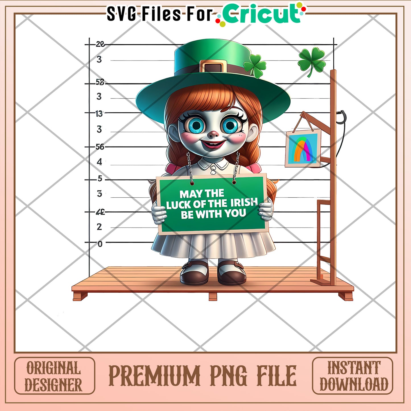 Option 1 (Focus on holiday) St Patricks Day Leprechaun Girl PNG