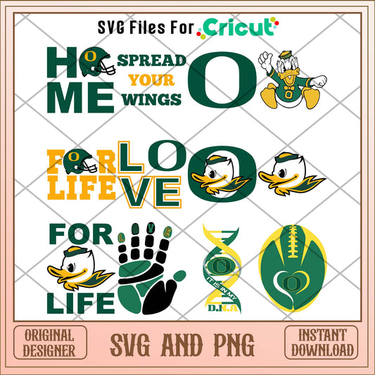 Oregon Ducks love svg, Oregon Ducks svg bundle, NCAA svg