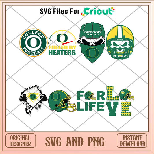 Oregon Ducks skull svg, Oregon Ducks svg bundle, NCAA svg