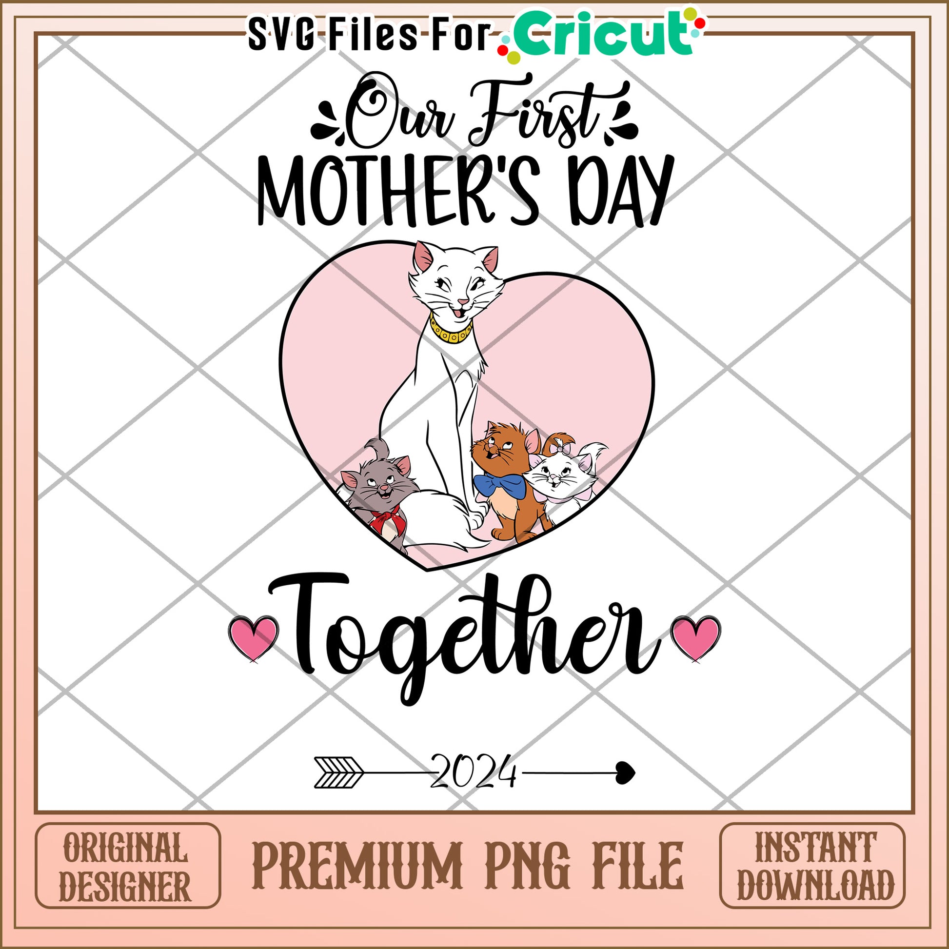 Our First Mothers Day Cats PNG 2024