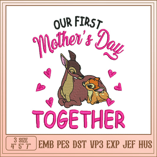 Our First Mothers Day Embroidery Design for Special Memories
