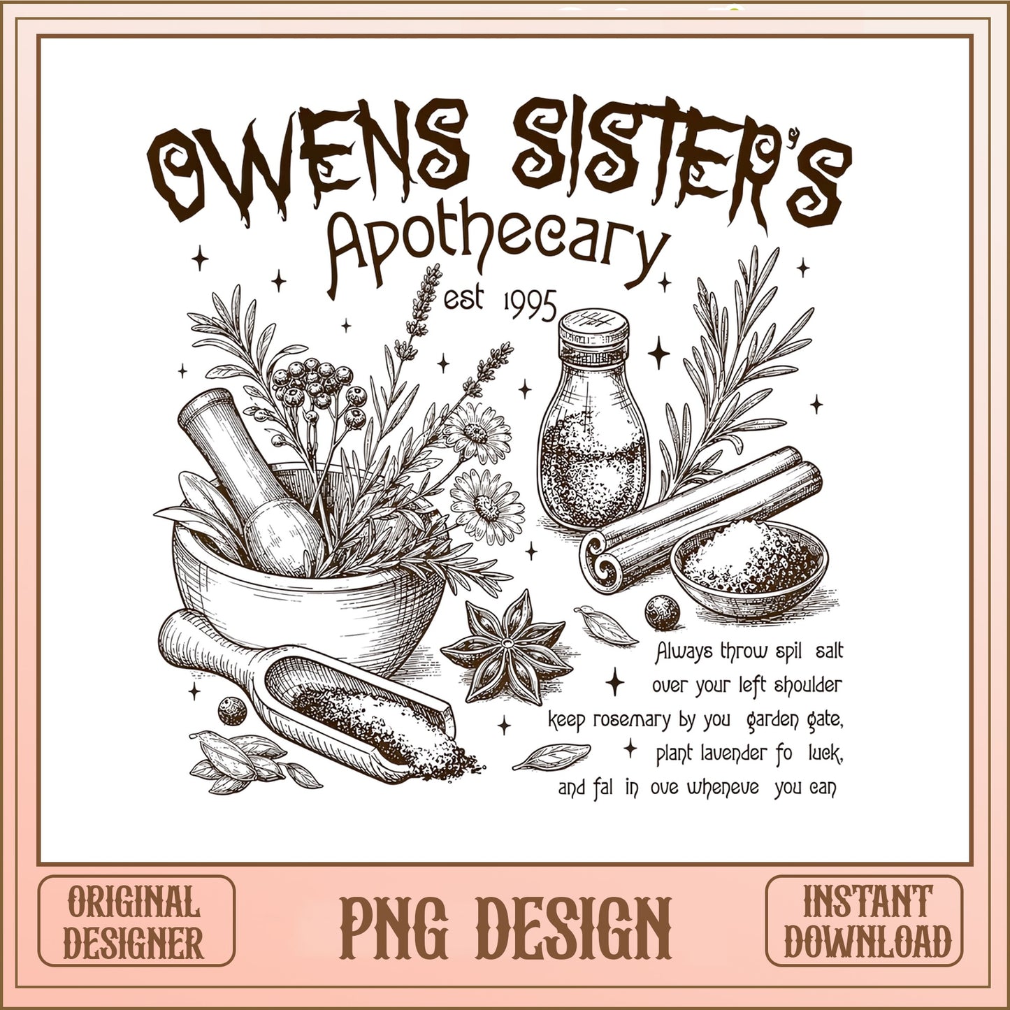Owens Sisters Apothecary PNG, Practical Magic PNG, Witch PNG
