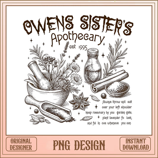 Owens Sisters Apothecary PNG, Practical Magic PNG, Witch PNG