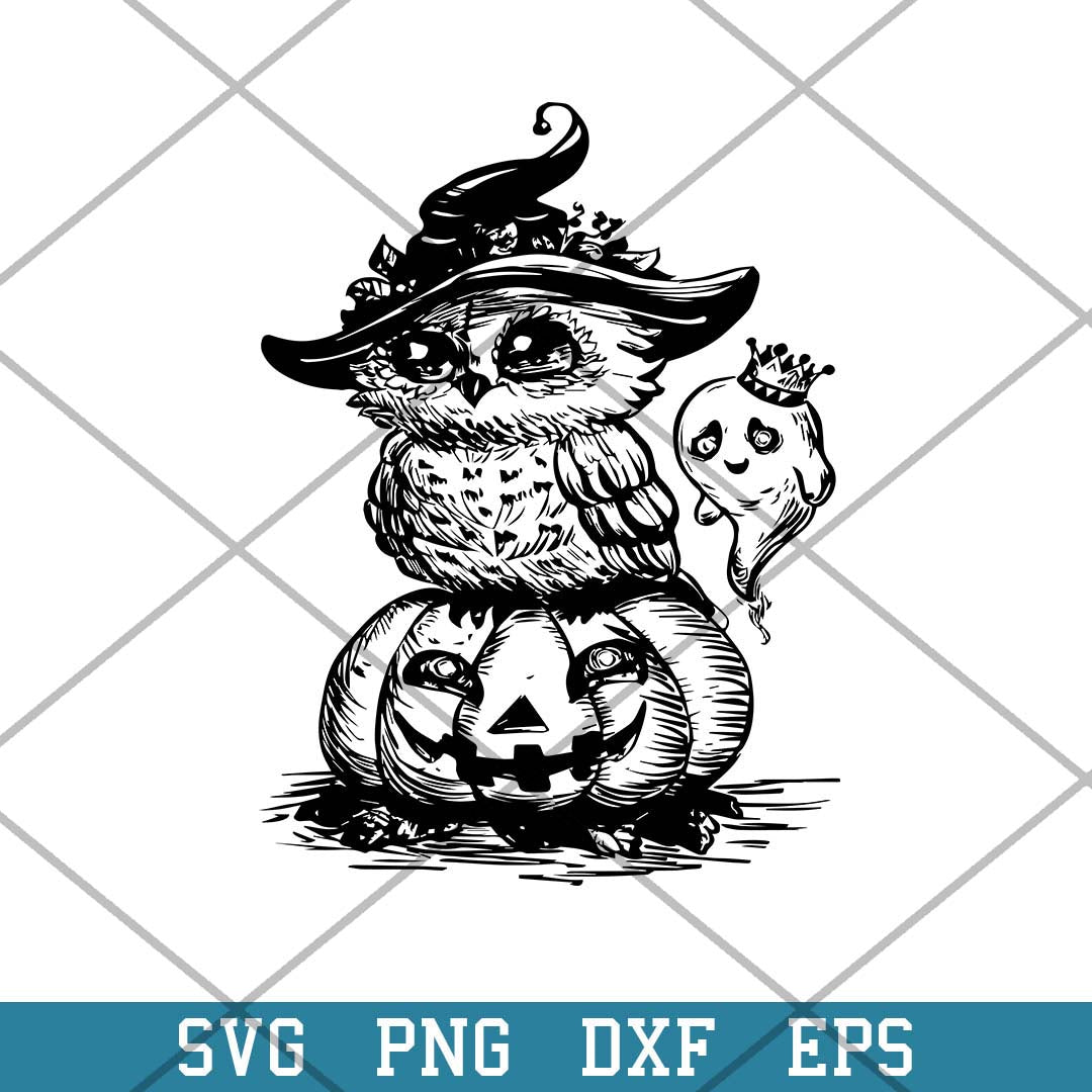 Owl Boo Pumpkin Halloween Svg, Halloween Svg-Svgfilesforcricut