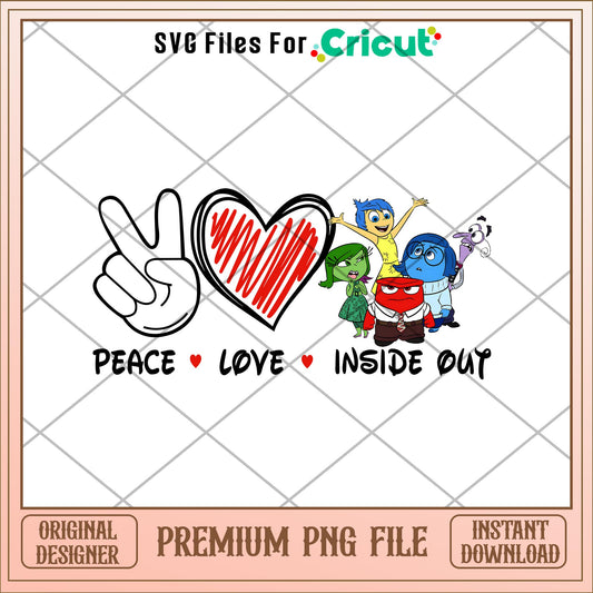 Inside out peace love emotions png