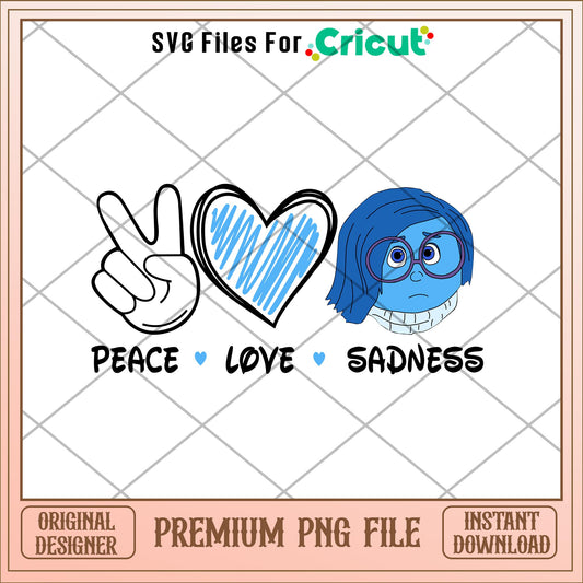 Inside out peace love sadness png