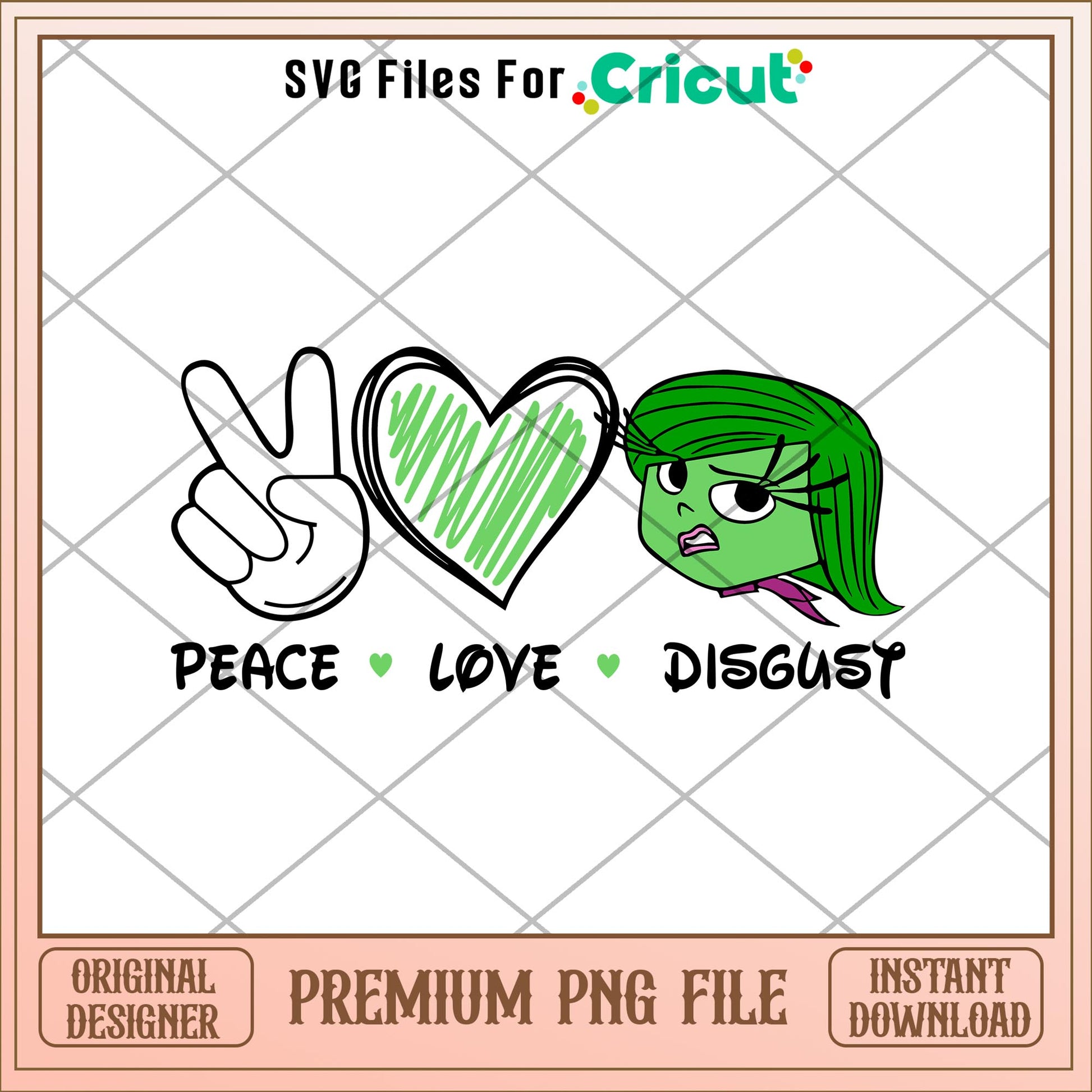 Inside out 2 peace love disgust png