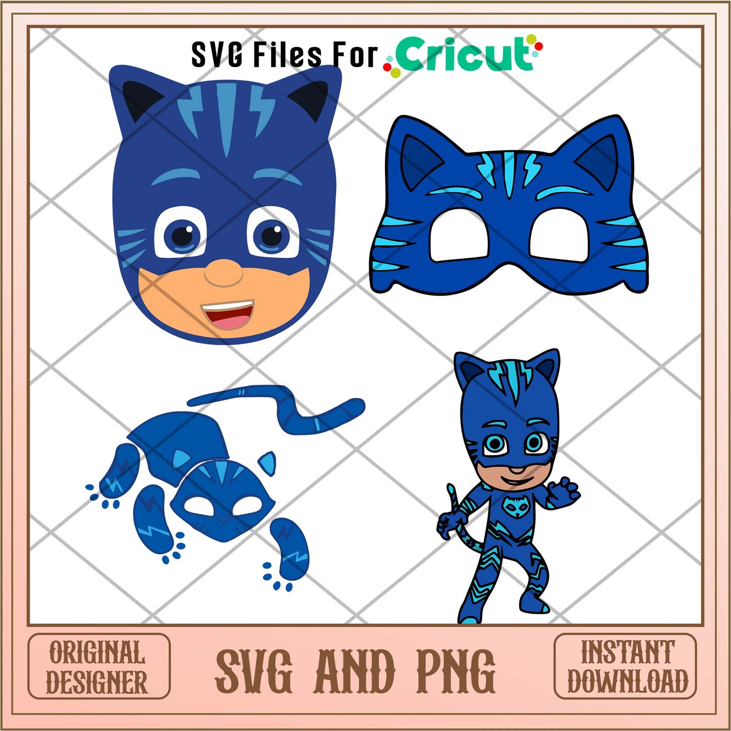 PJ Masks Blue svg bundle