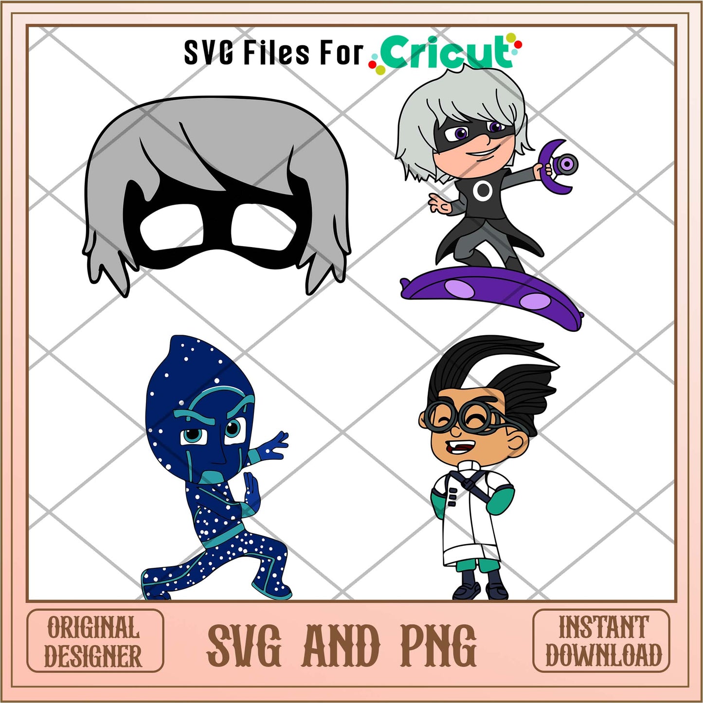 PJ Masks silver svg bundle