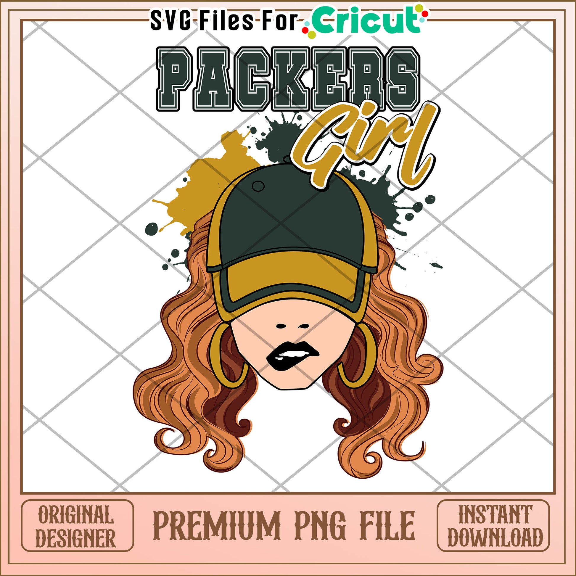 Packers Girl Premium PNG File for Cricut Projects, Instant Download Available