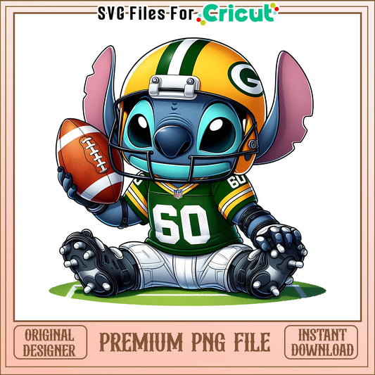 Packers Stitch and rugby ball png, Green Bay Packers png, NFL png
