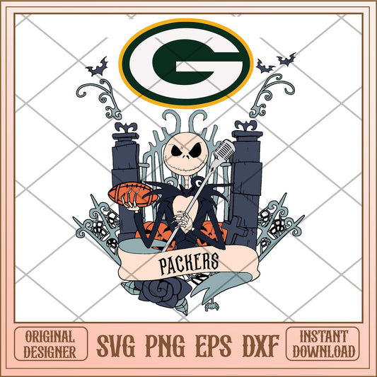 Packers Jack Halloween bundle svg, The Nightmare Before Christmas Svg, digital download
