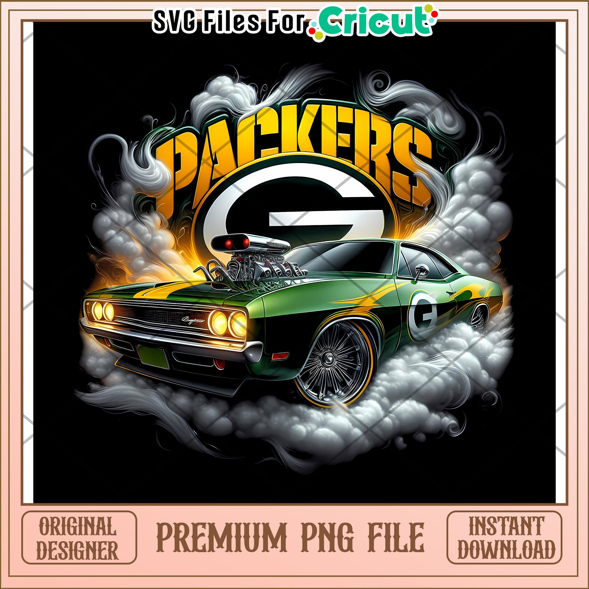Packers car design for crafting, premium PNG file download available