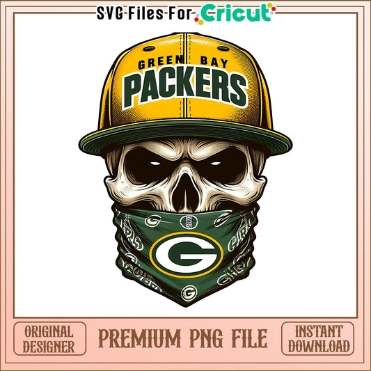Packers team skull bandana png, Green Bay Packers png, NFL png