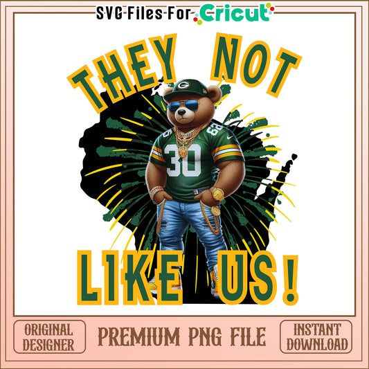 Packers they not like us png, Green Bay Packers png, NFL png