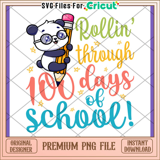 Panda 100 Days of School PNG