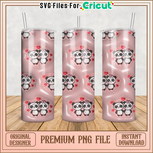 Panda Tumbler PNG Instant Download