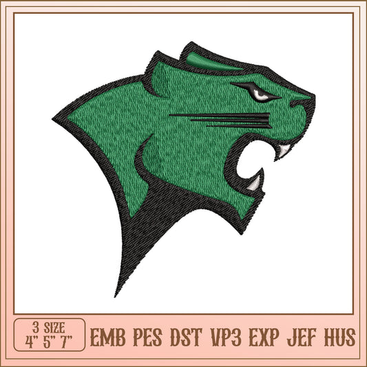 Panther Head Embroidery Design