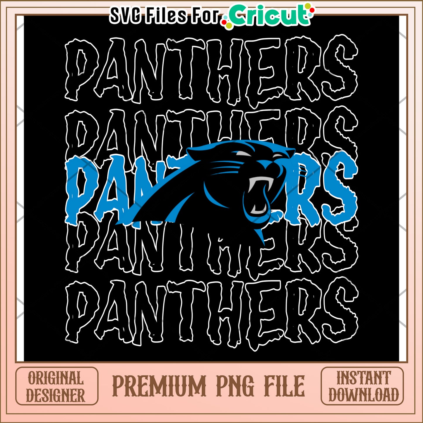 Panthers Design for Cricut, Premium PNG File for Instant Download