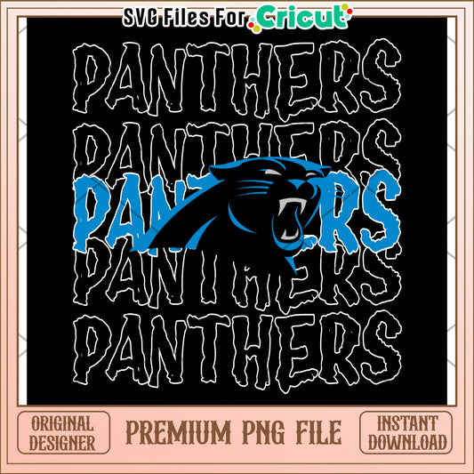 Panthers Design for Cricut, Premium PNG File for Instant Download