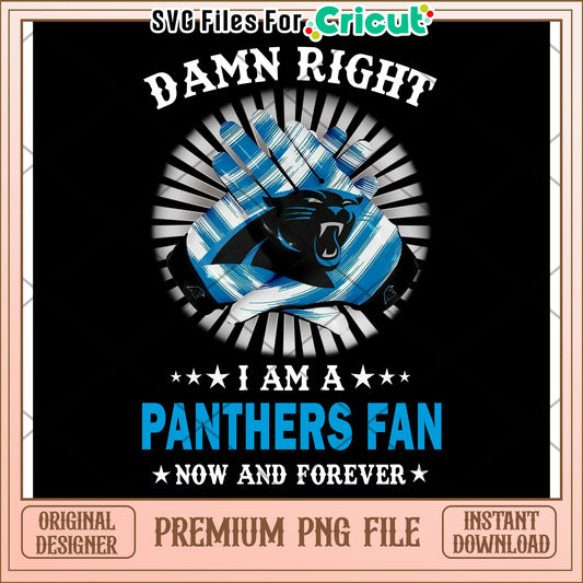 Panthers Fan PNG Design, Perfect for Cricut Projects Now Available