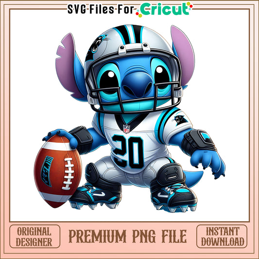 Panthers Stitch and rugby ball png, Carolina Panthers png, NFL png