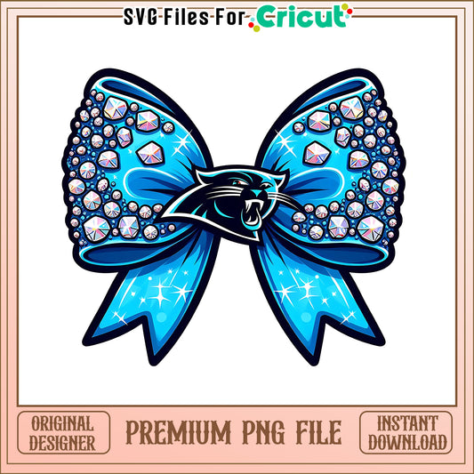 Panthers logo vintage bow png, Carolina Panthers png, NFL png