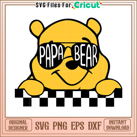Papa Bear SVG Design Instant Download