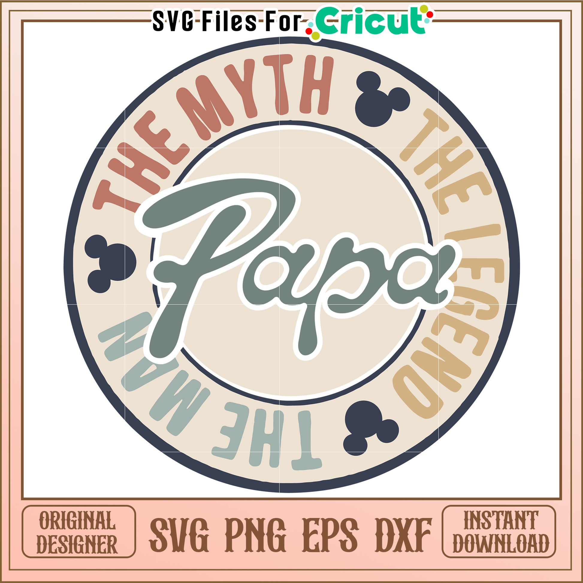 Papa SVG Design Myth Legend SVG
