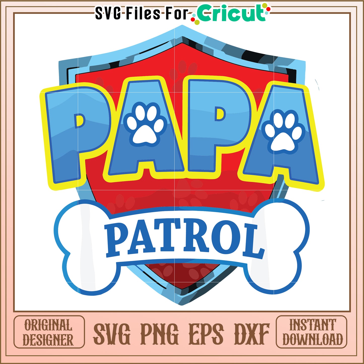 Papa patrol svg, paw patrol characters svg, cute dogs svg