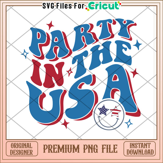Party in the usa png, american celebration png, 4th of july png
