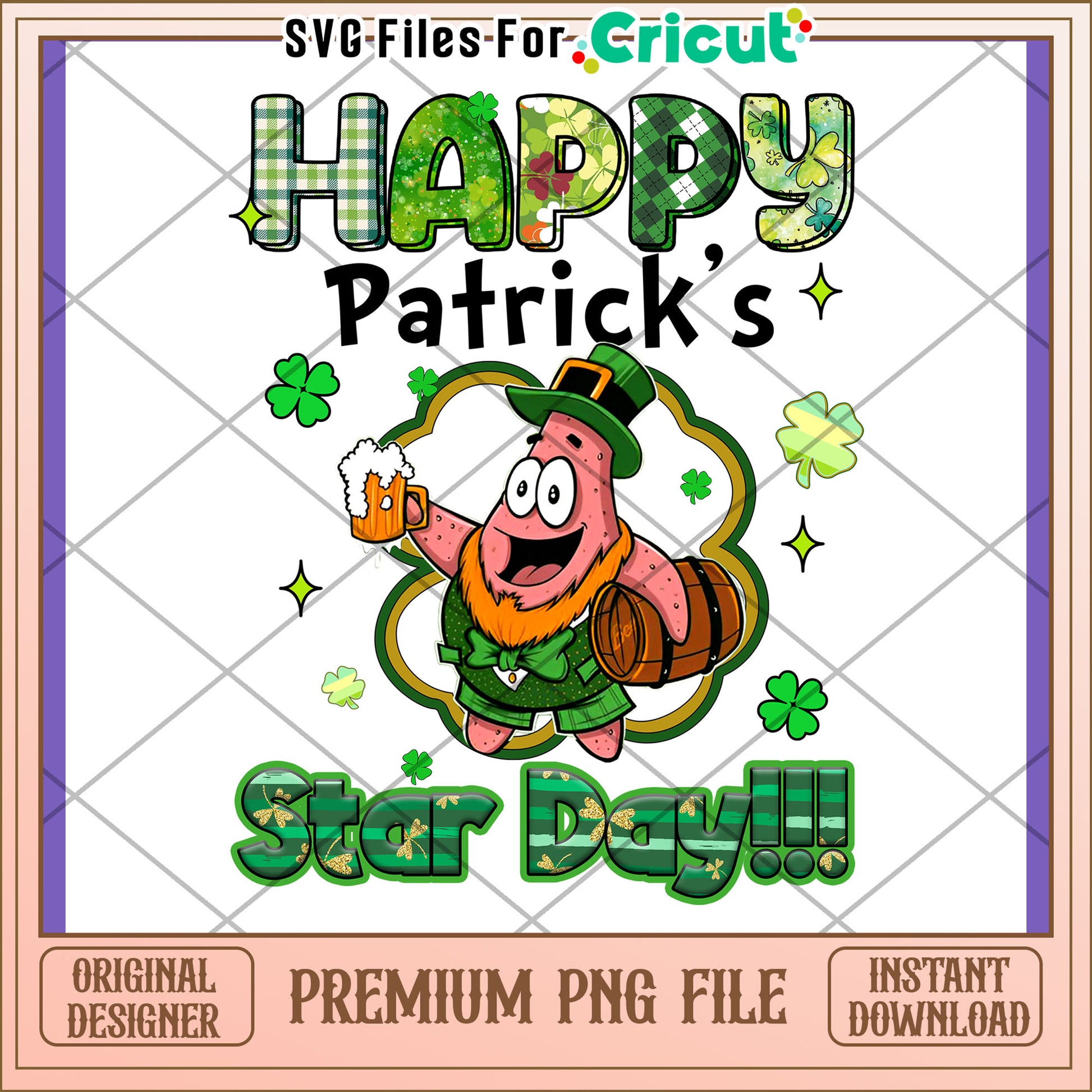 Patrick's Day PNG Patrick Star Design
