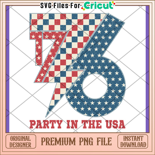 Patriotic 1776 PNG Design Download