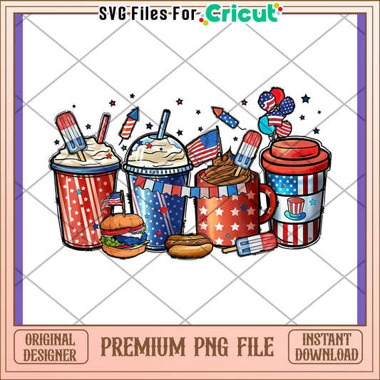 Patriotic 4th of July PNG Design