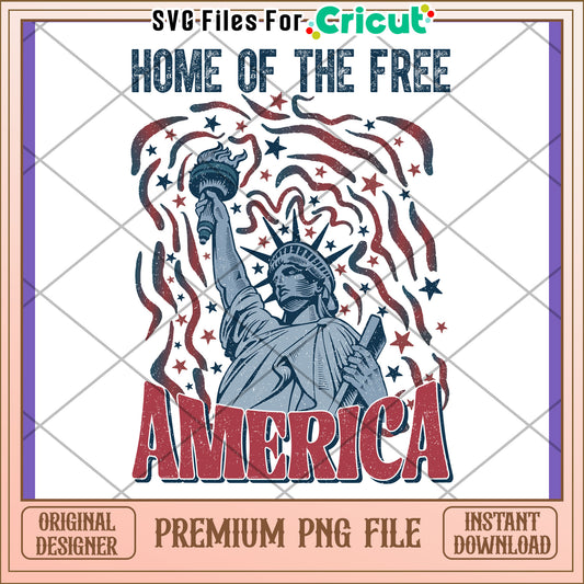 Patriotic America PNG Design - Instant Download