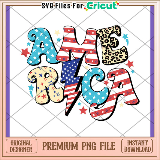 Patriotic America PNG Design Download