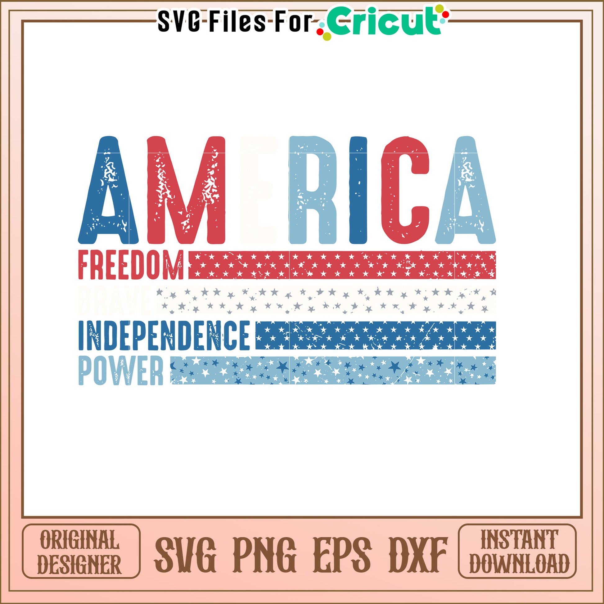 Patriotic America SVG Design