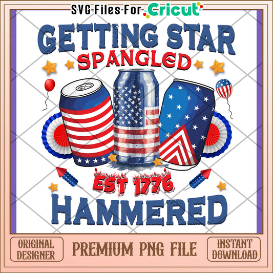 Patriotic Beer Cans PNG Design