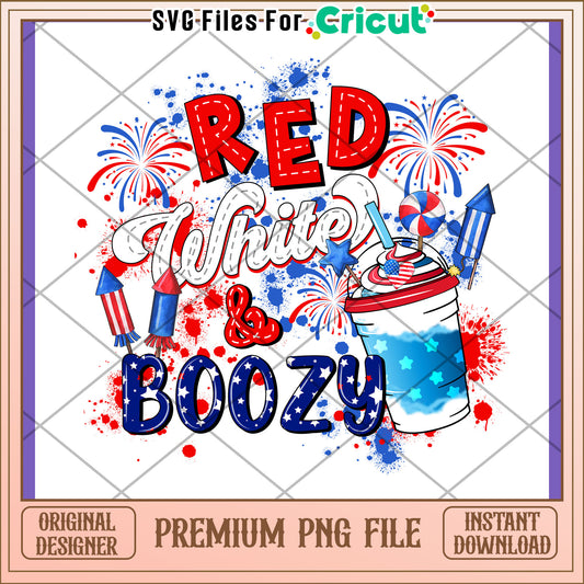 Patriotic Boozy PNG Design, 4th July