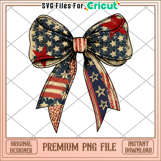 Patriotic Bow PNG 4th of July Clipart