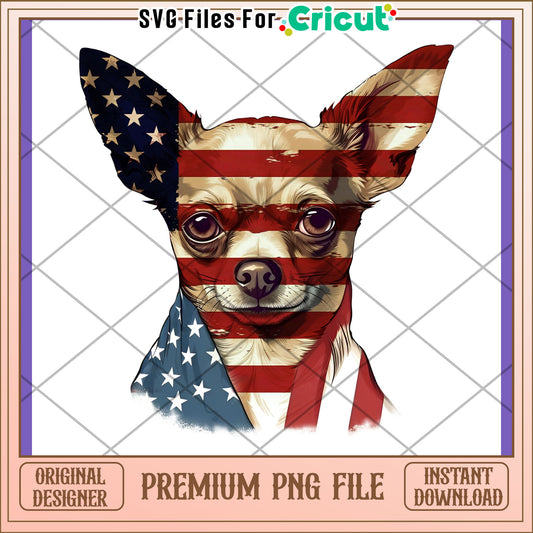 Patriotic Chihuahua PNG Design
