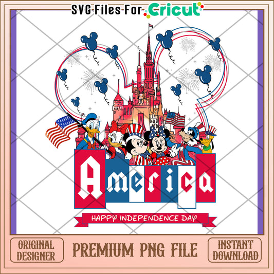 Patriotic Disney PNG 4th of July Design