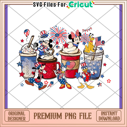 Patriotic Disney PNG Sublimation Design