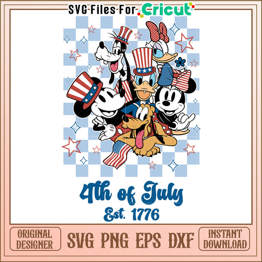 Patriotic Disney SVG Design Instant Download