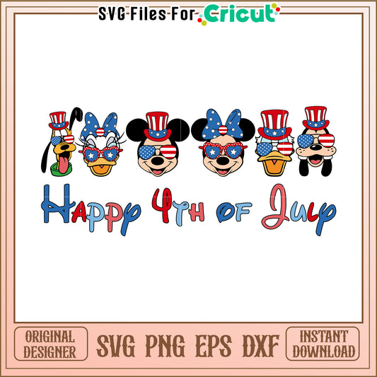 Patriotic Disney SVG Design, 4th of July