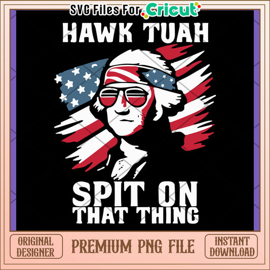 Patriotic George Washington PNG Design