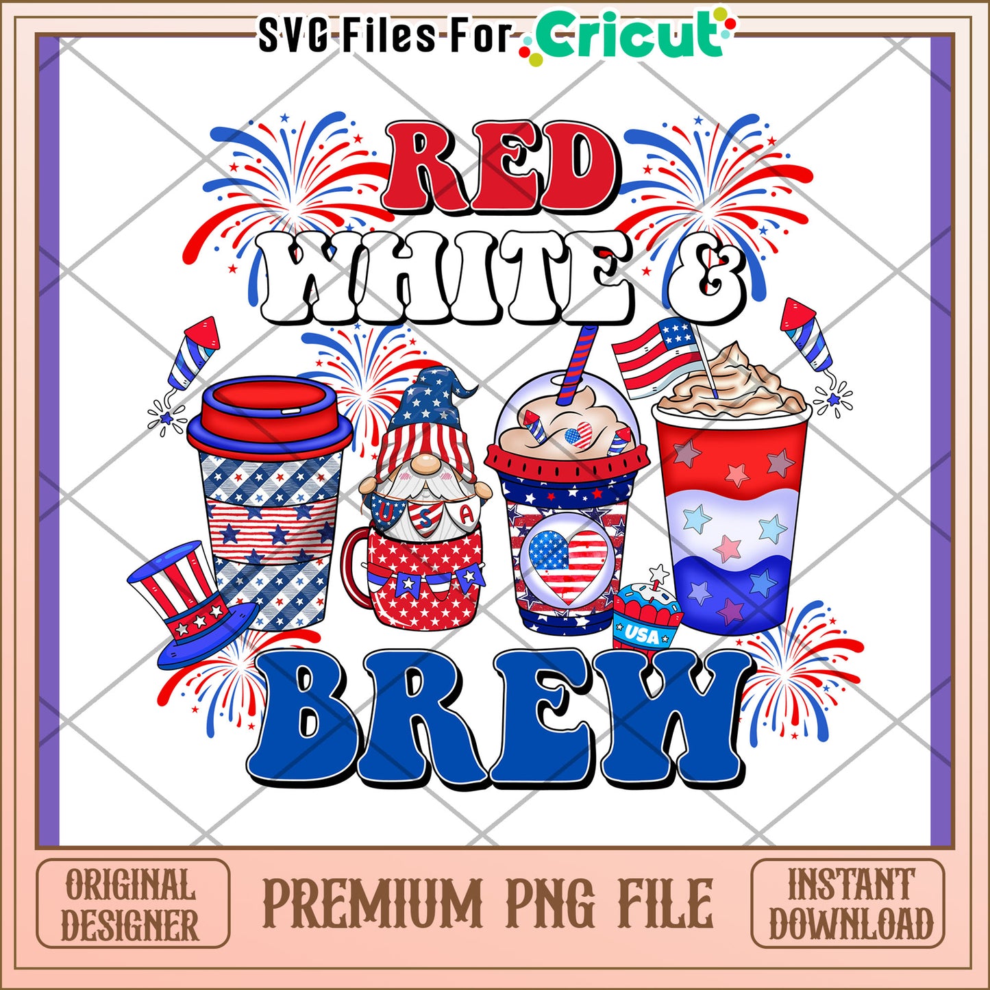 Patriotic Gnomes & Drinks PNG