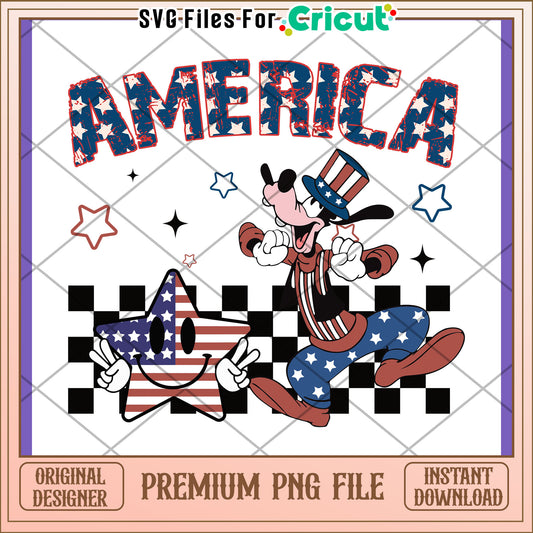 Patriotic Goofy PNG Design, 4th of July