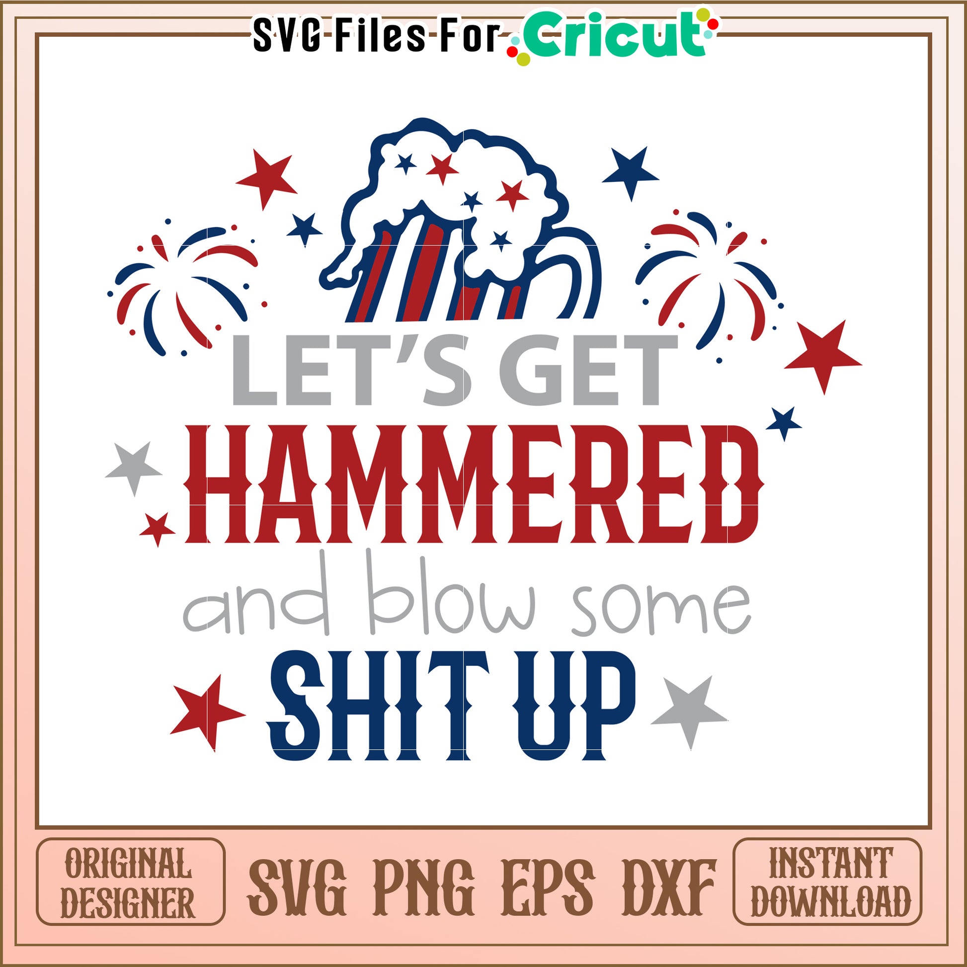 Patriotic Hammered SVG Design Instant Download