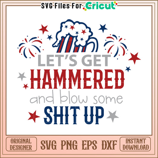 Patriotic Hammered SVG Design Instant Download